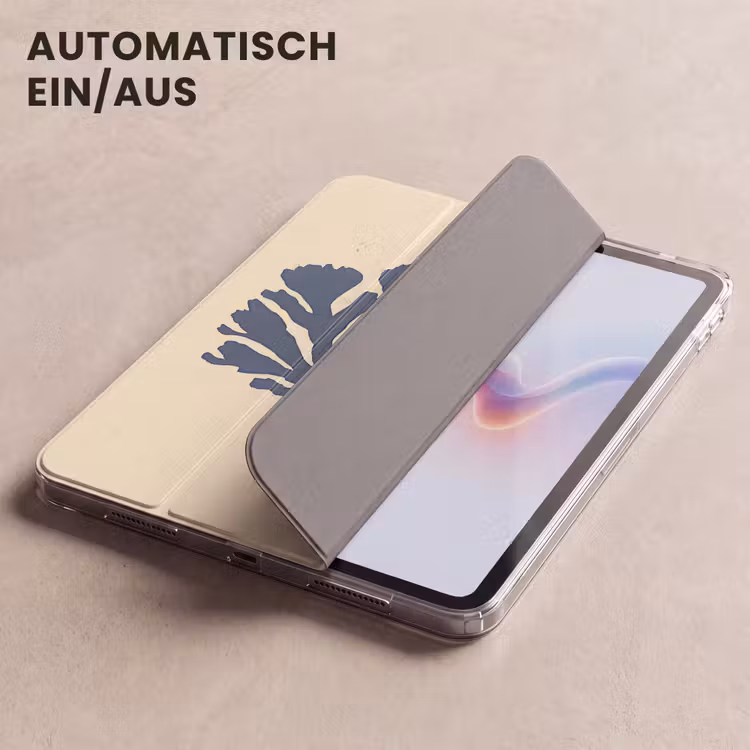 iPad-Hülle - Blaue Koralle - Zweige - Beige — 5
