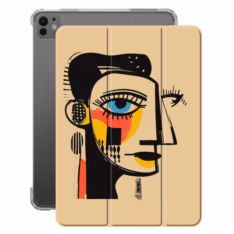 iPad-Hülle - Geometrisch - Leuchtende Farben - Kubistischer Stil — 1