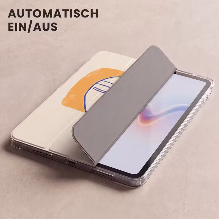 iPad-Hülle - Minimalistisch - Gesicht - Hand - Orange - Blau — 5