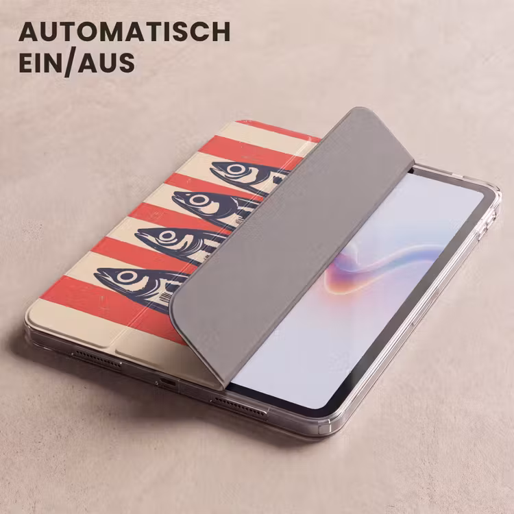 iPad-Hülle - Sardinen - Rot und beige gestreift — 5