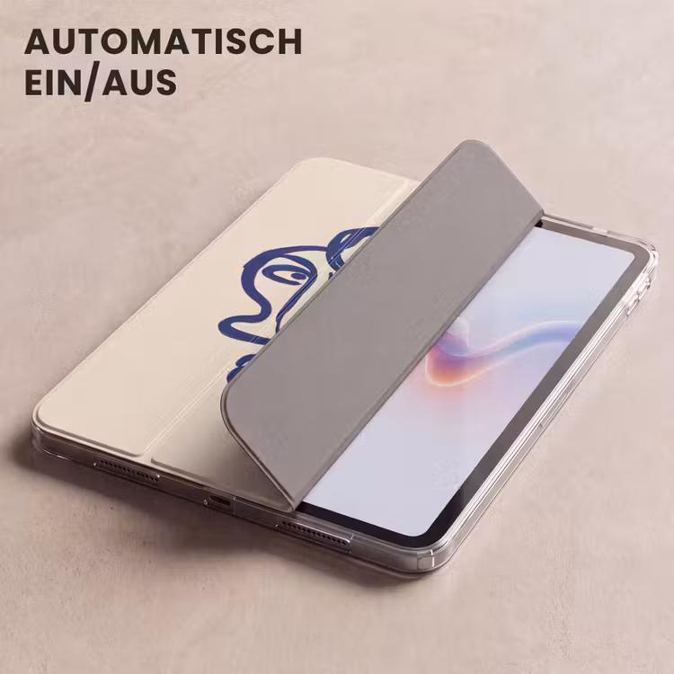 iPad-Hülle - Strichzeichnung - Überlappende Flächen - Dunkelblau — 5