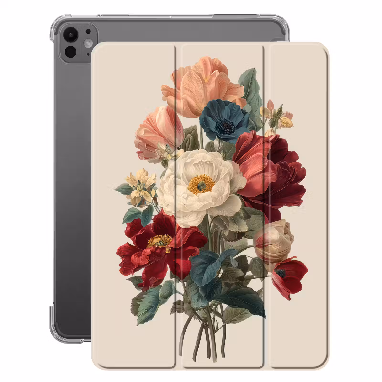 iPad-Hülle - Blumenstrauß - Warme Töne - Elegant — 1