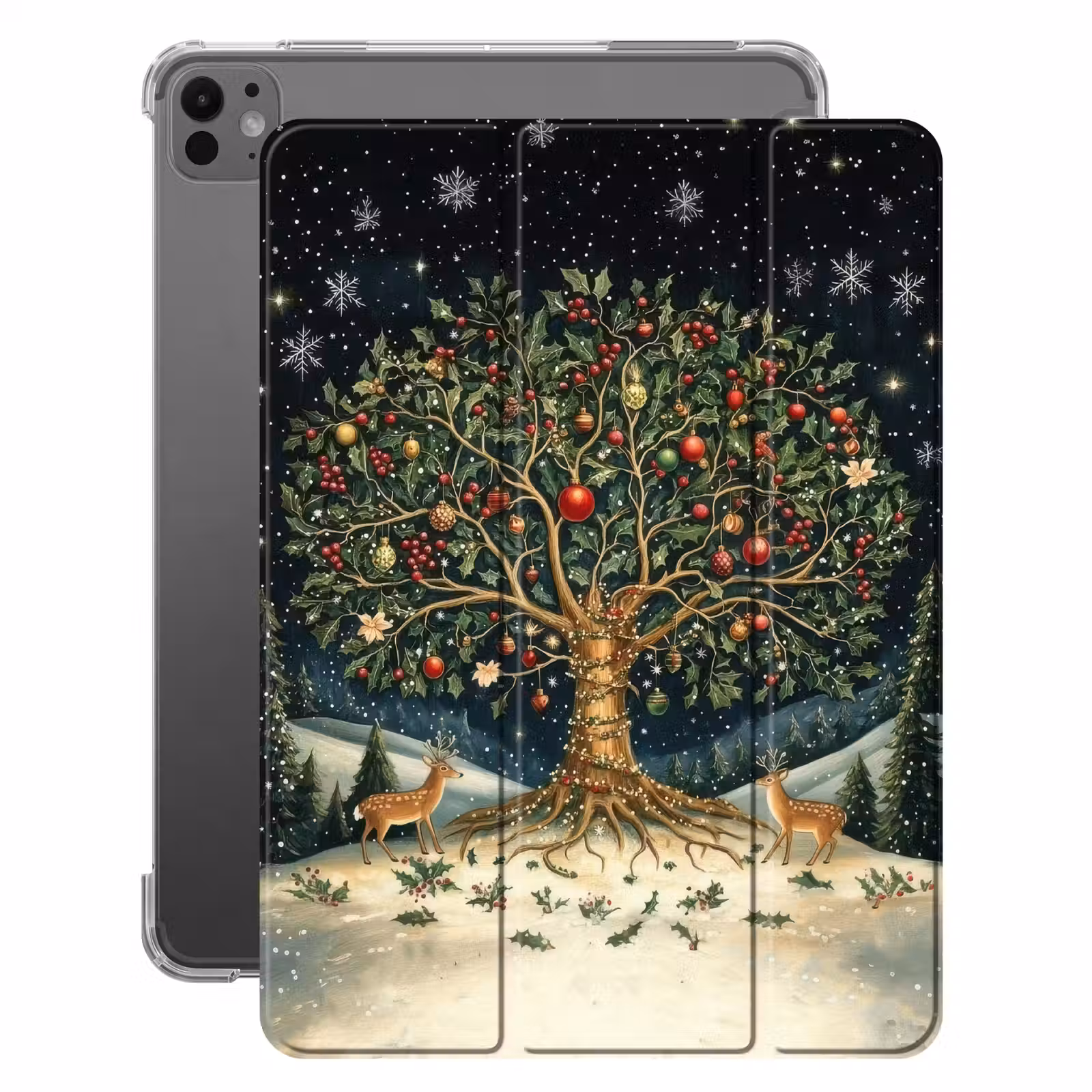 iPad-Hülle - Partybaum - Winterhimmel - Farbenfroh — 1