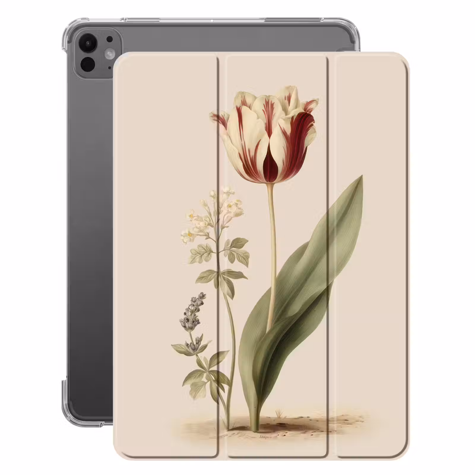 iPad-Hülle - Tulpe - Minimalistisch - Beige — 1