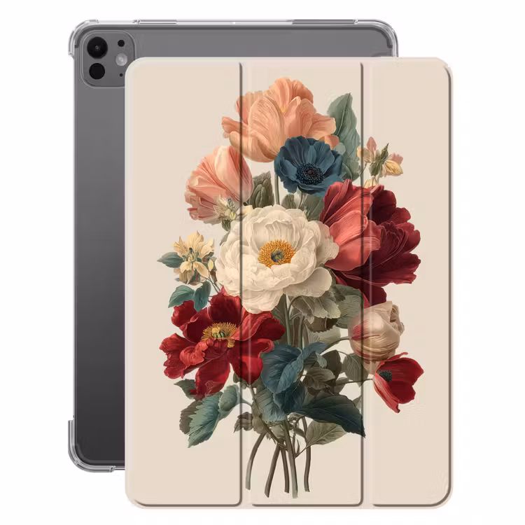 iPad-Hülle - Blumenstrauß - Warme Töne - Elegant — 1