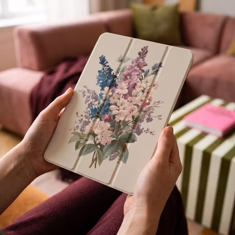 iPad-Hülle - Bouquet - Beige - Harmonisch - Dezent — 4