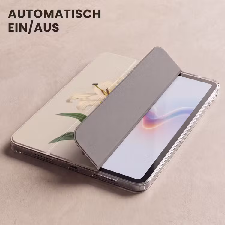 iPad-Hülle - Lilie - Elegant - Botanisch - Beige — 5