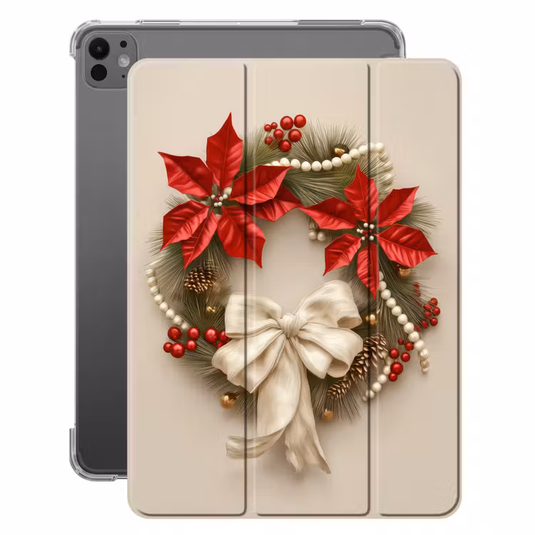 iPad-Hülle - Türkranz - Schleife - Weihnachten - Rot - Grün — 1