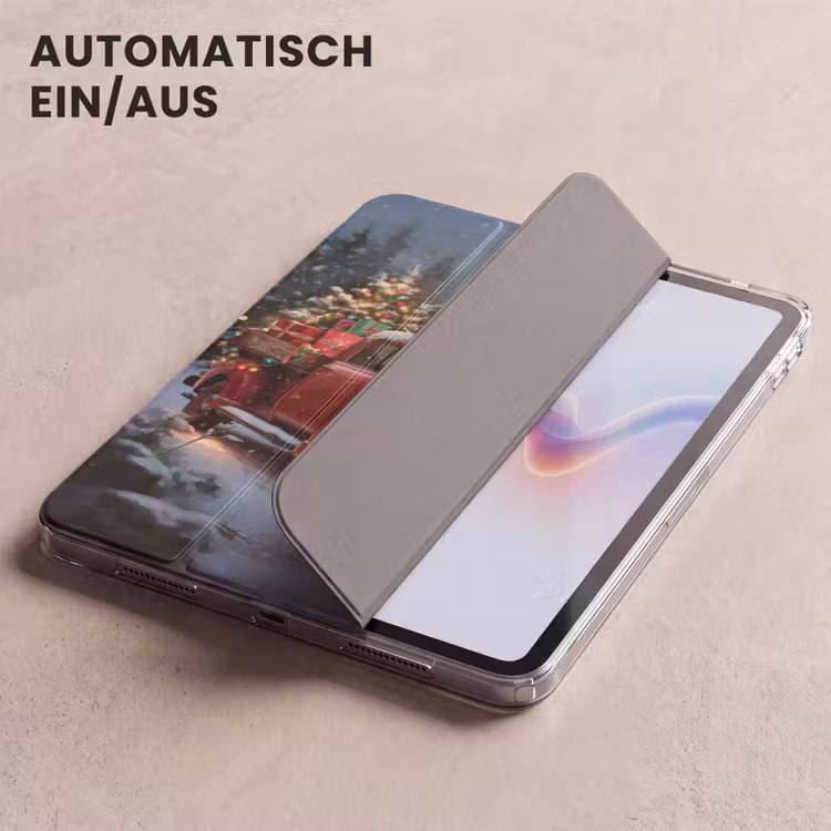 iPad-Hülle - Weihnachts-LKW - Schneewald - Rot — 5