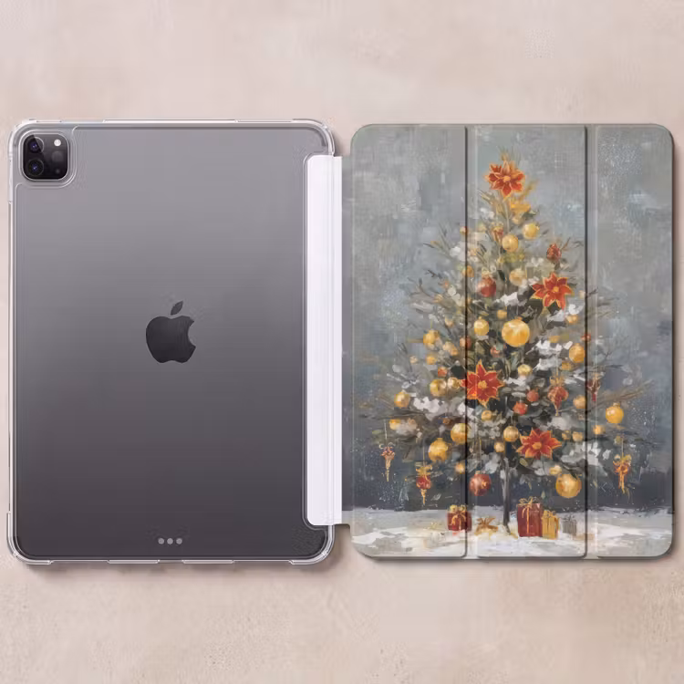 iPad-Hülle - Weihnachtsbaum - Geschenke - Rot - Gold — 6