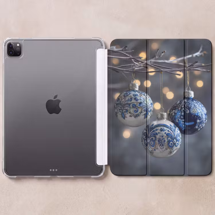 iPad-Hülle - Weihnachtskugel - Dekoriert - Blau — 6