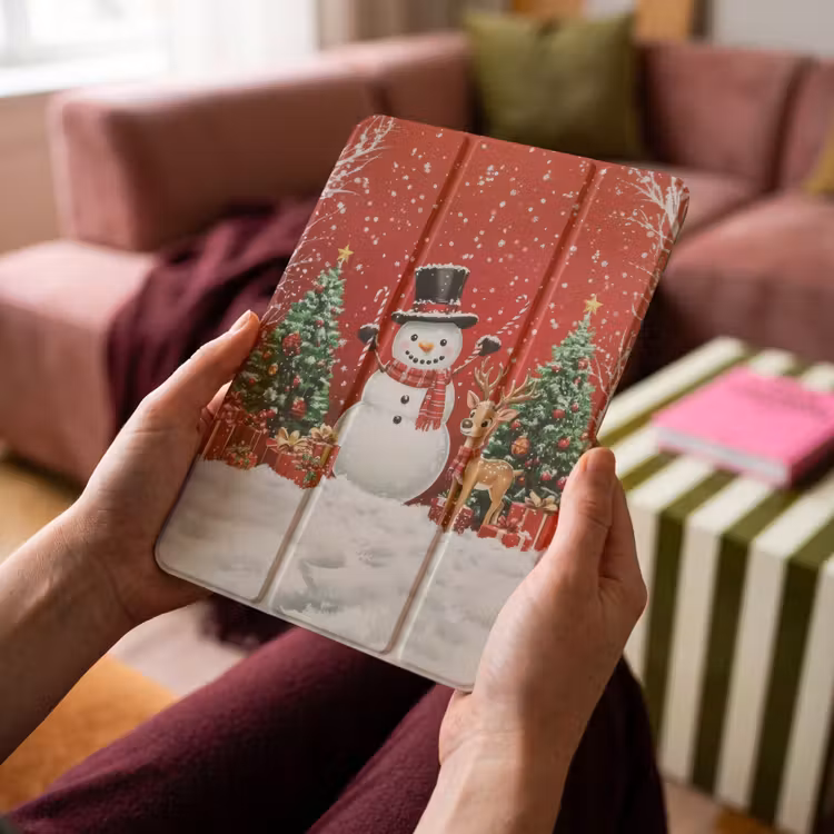 iPad-Hülle - Freude am Feiern - Winterwald - Farbenfroh — 4