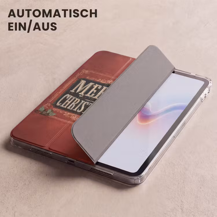 iPad-Hülle - Klassisch - Weihnachtsgruß - Schneemann - Rot — 5