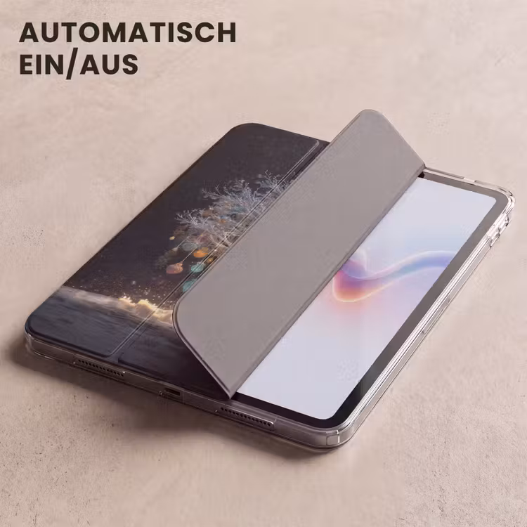 iPad-Hülle - Schneebaum - Lichter - Weiß - Farbenfroh — 5