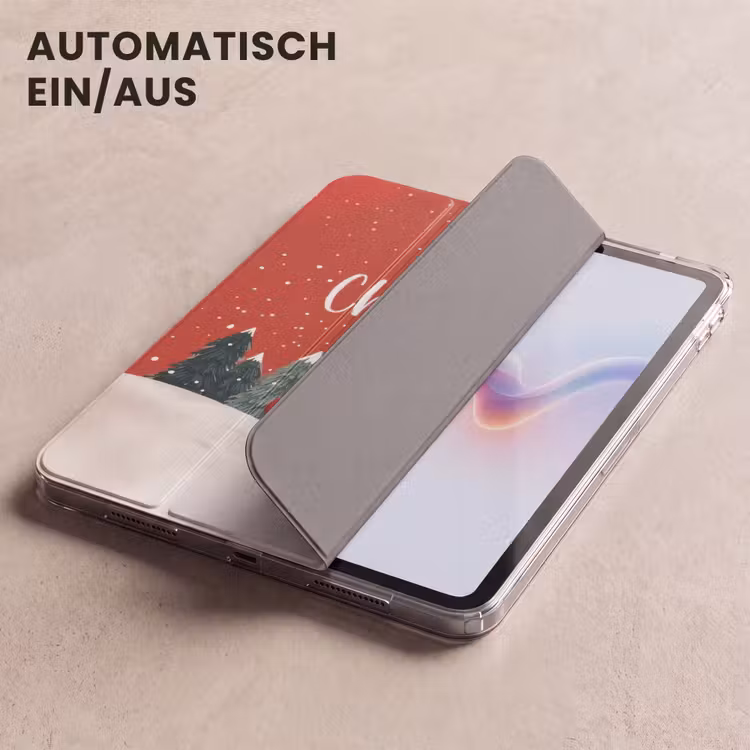 iPad-Hülle - Weihnachtsgruß - Schnee - Rot — 5