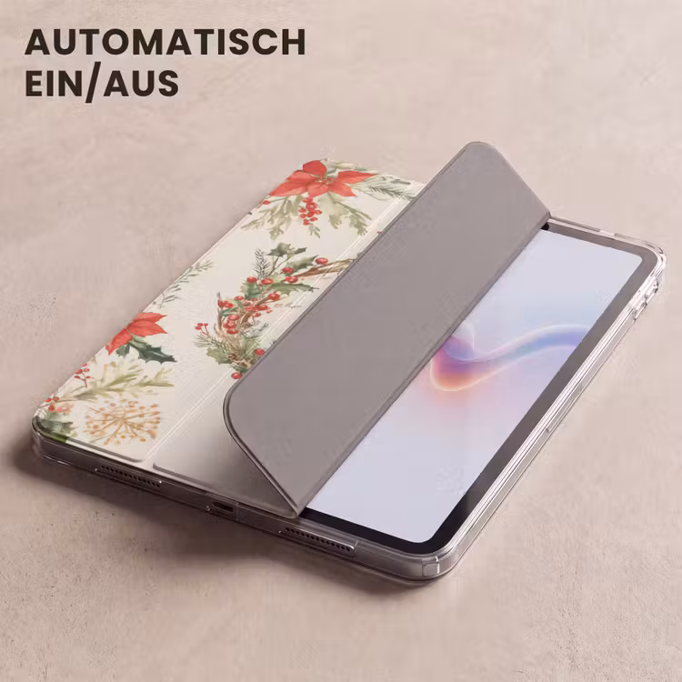 iPad-Hülle - Weihnachtskranz - Hirsch - Stechpalme - Rot — 5