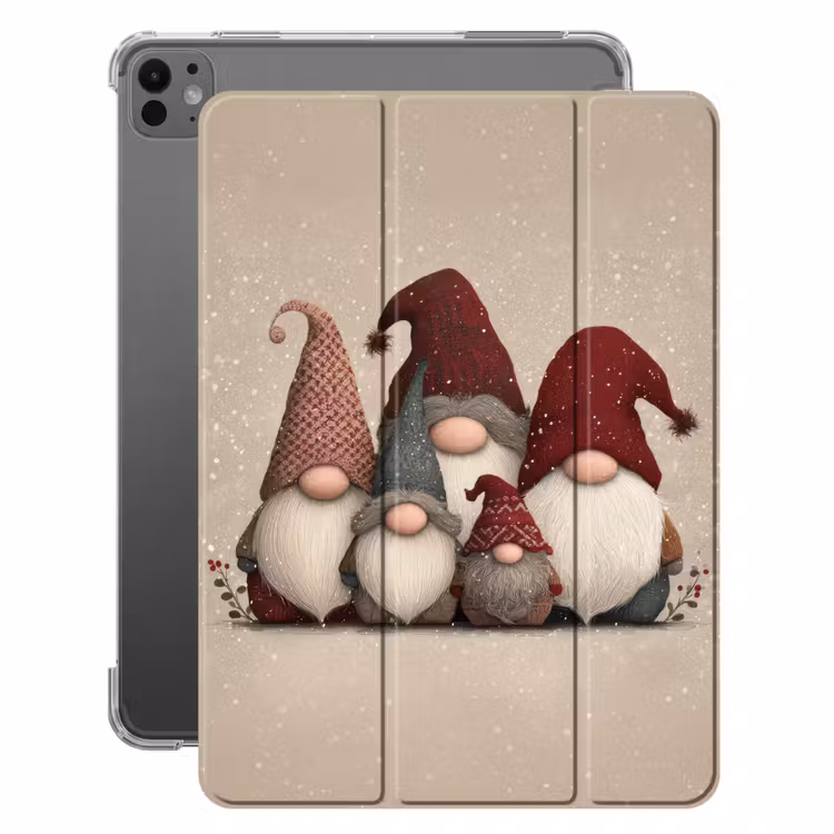 iPad-Hülle - Wichtel - Weihnachten - Schnee - Zipfelmützen — 1