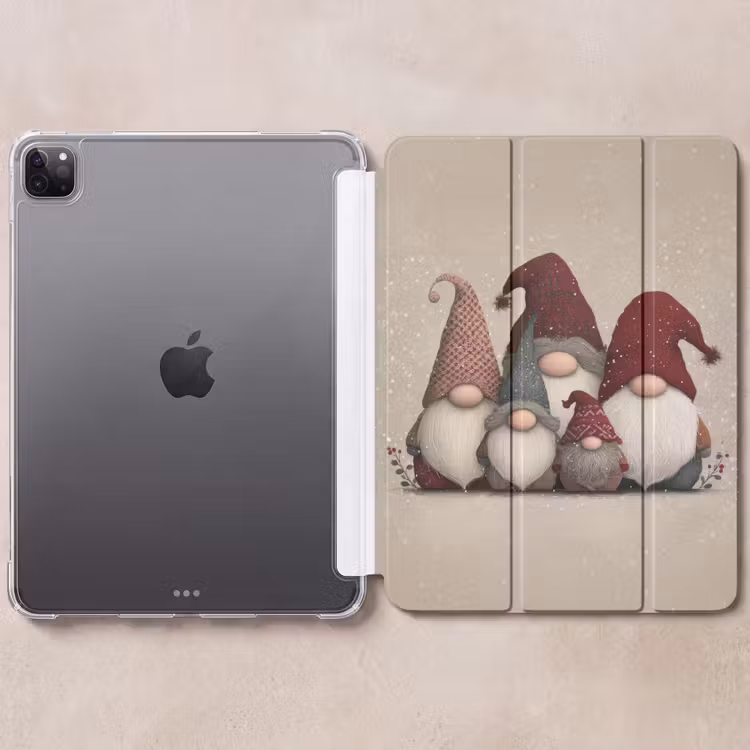 iPad-Hülle - Wichtel - Weihnachten - Schnee - Zipfelmützen — 6