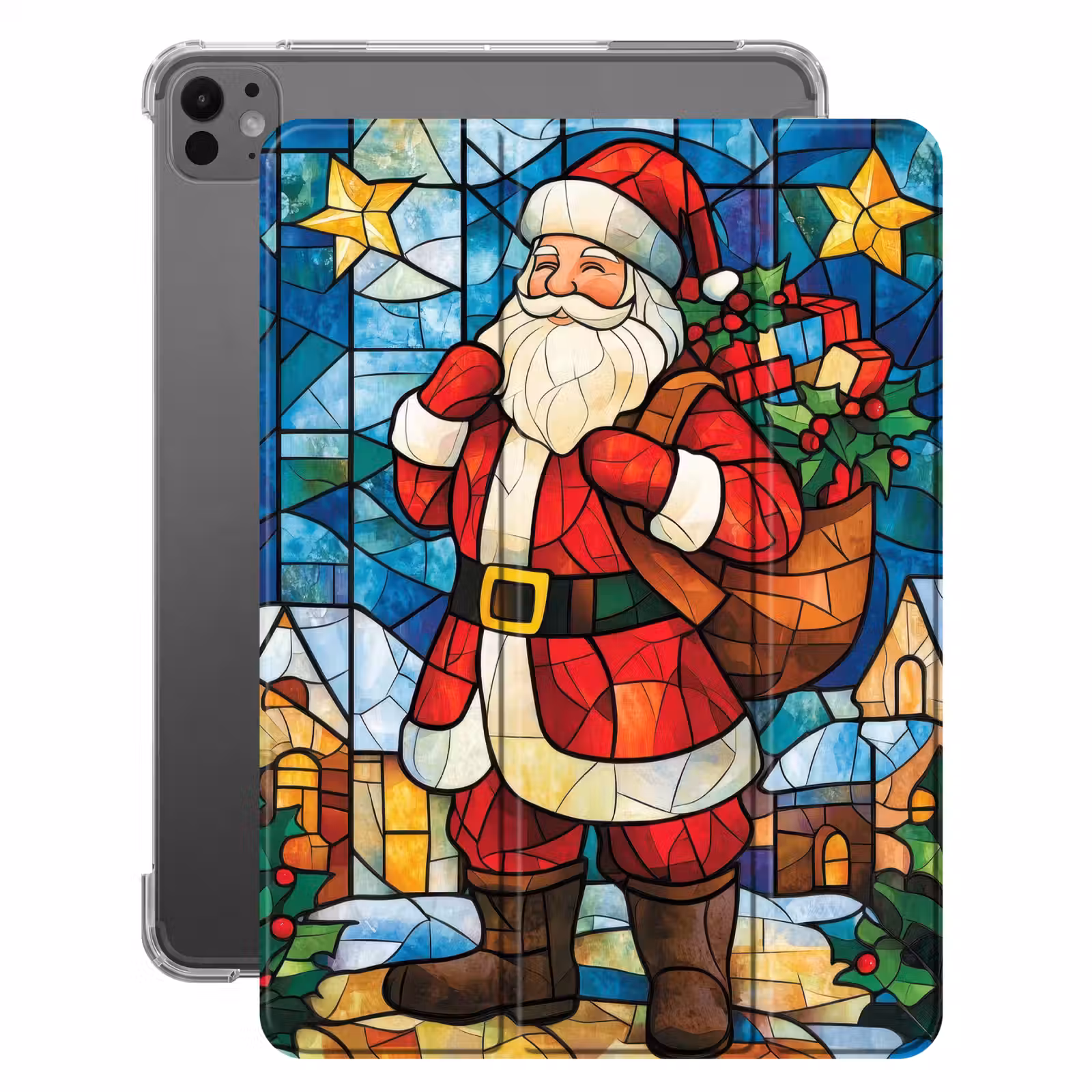 iPad-Hülle - Weihnachtsmann - Glas - Farbenfroh — 1