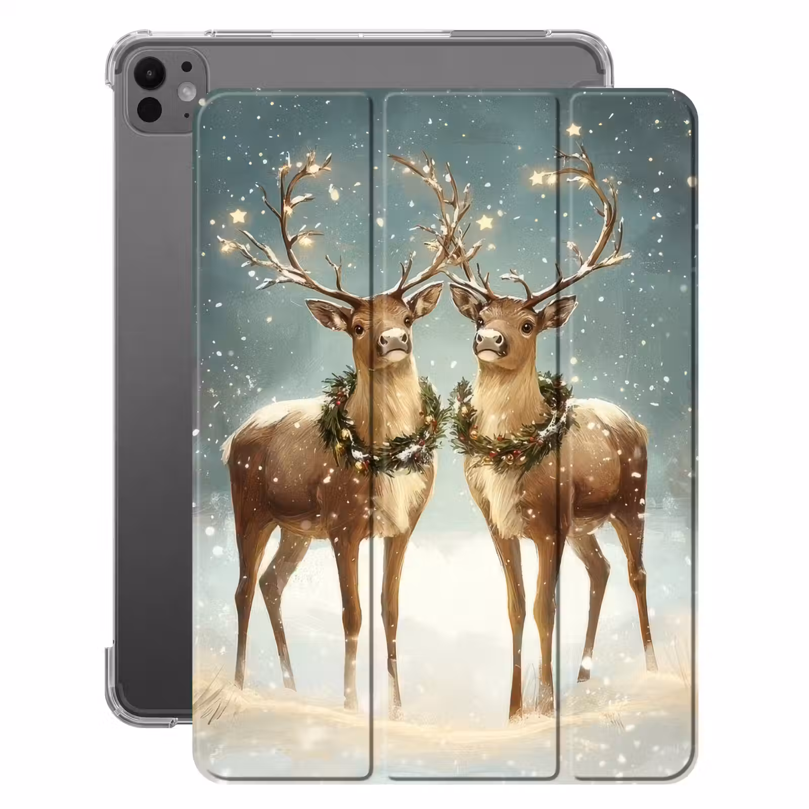 iPad-Hülle - Weihnachtszauber - Winterwald - Rentier — 1
