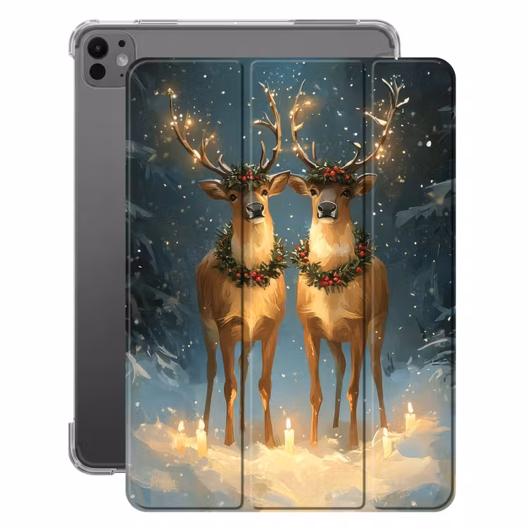 iPad-Hülle - Kiefer-Märchen - Rentier - Nacht — 1