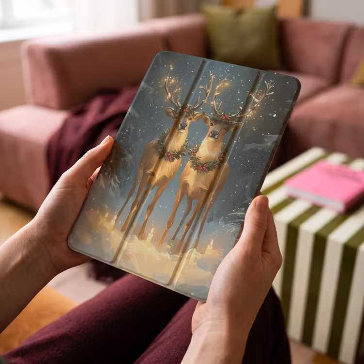 iPad-Hülle - Kiefer-Märchen - Rentier - Nacht — 4