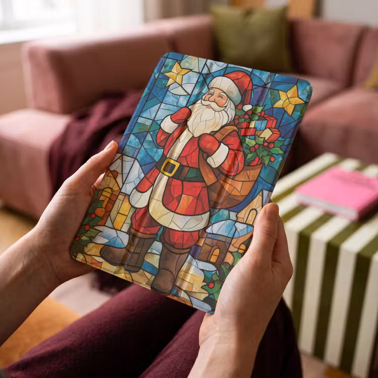 iPad-Hülle - Weihnachtsmann - Glas - Farbenfroh — 4