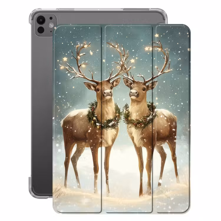iPad-Hülle - Weihnachtszauber - Winterwald - Rentier — 1