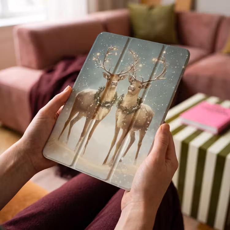 iPad-Hülle - Weihnachtszauber - Winterwald - Rentier — 4