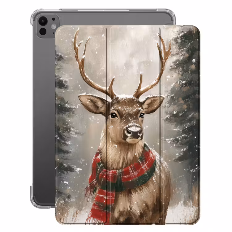iPad-Hülle - Winter - Wald - Rentier - Dunkelheit — 1