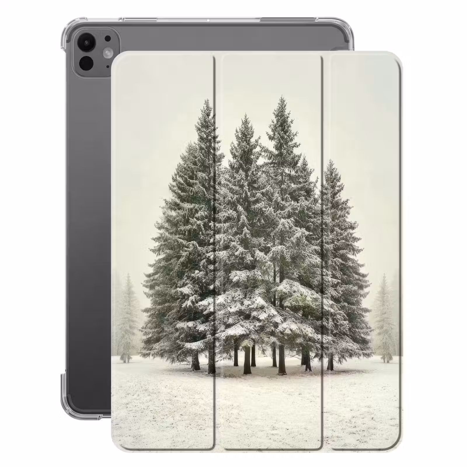 iPad-Hülle - Bäume - Schnee - Weiß — 1
