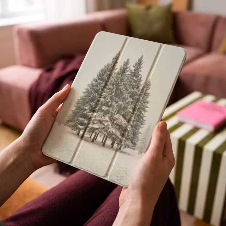iPad-Hülle - Bäume - Schnee - Weiß — 4