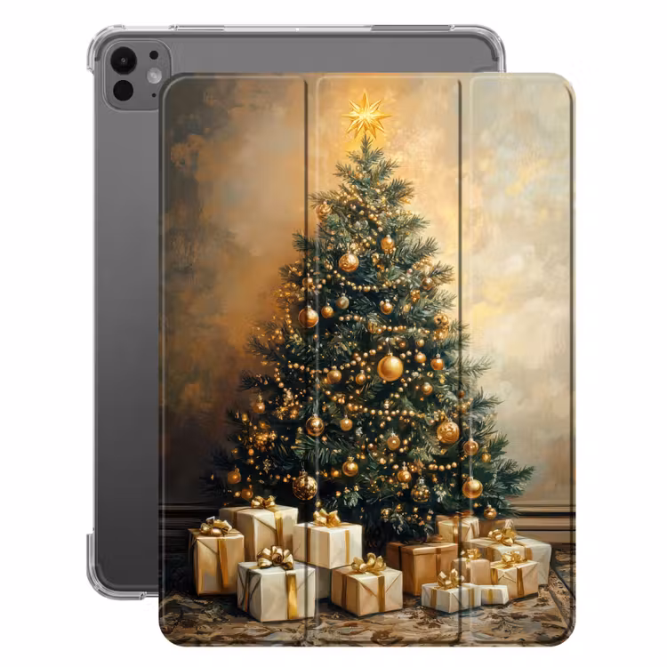 iPad-Hülle - Weihnachtsbaum - Geschenke - Gold — 1