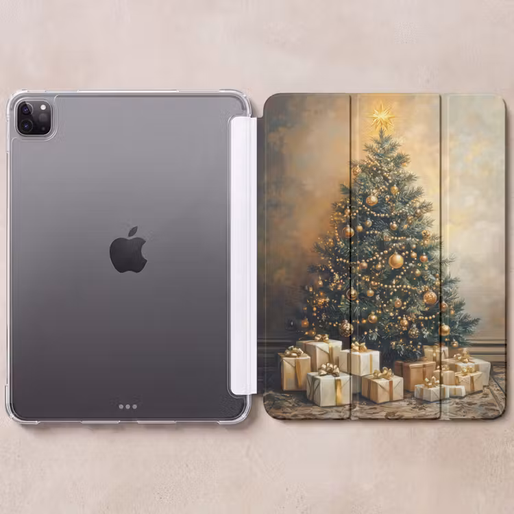 iPad-Hülle - Weihnachtsbaum - Geschenke - Gold — 6