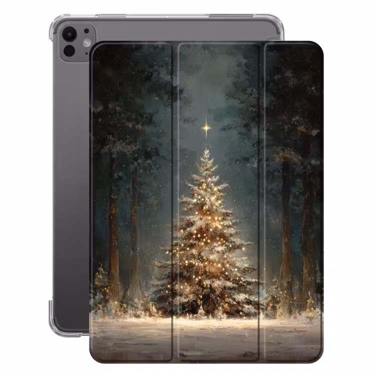 iPad-Hülle - Weihnachtsbaum - Wald - Schnee - mehrfarbig — 1