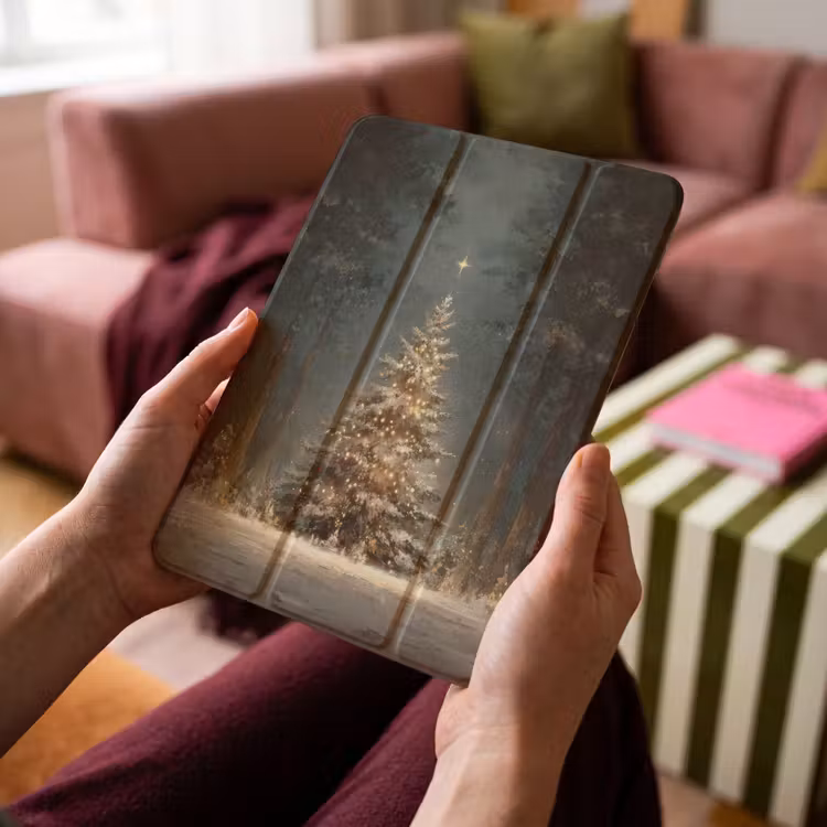 iPad-Hülle - Weihnachtsbaum - Wald - Schnee - mehrfarbig — 4