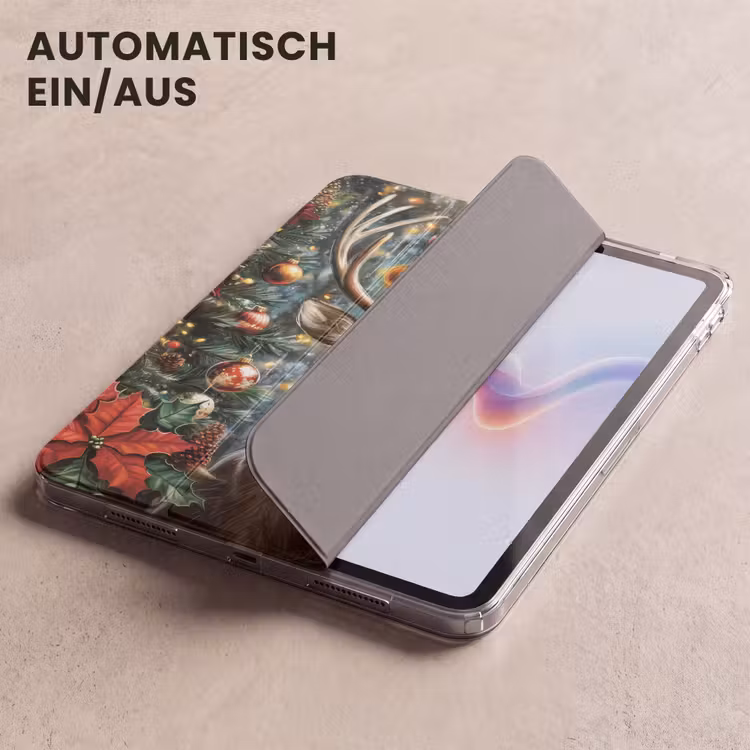 iPad-Hülle - Weihnachtsfeier - Tannenwald - Rot — 5