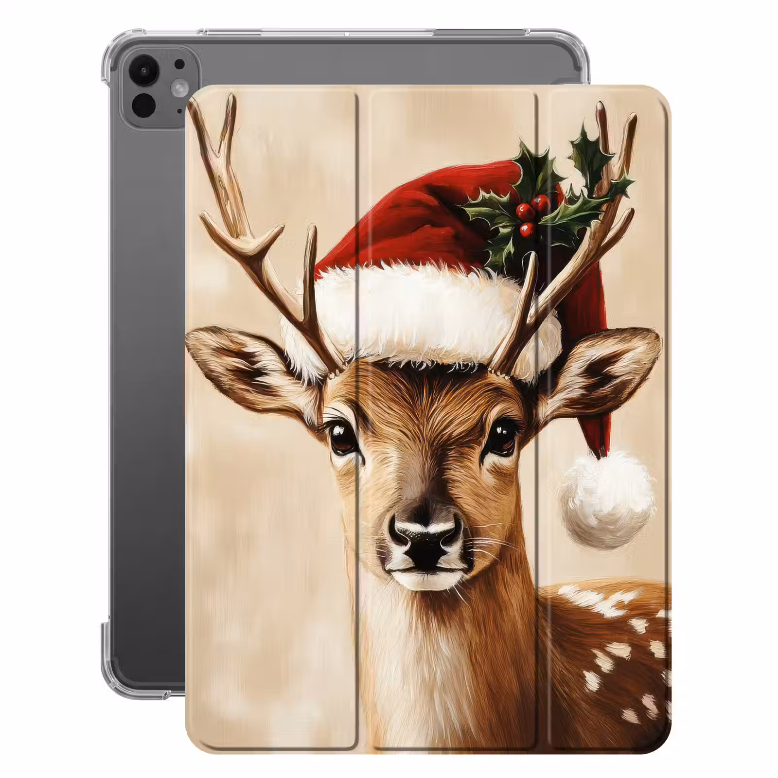 iPad-Hülle - Weihnachten - Hirsch - Geweih - Rot — 1