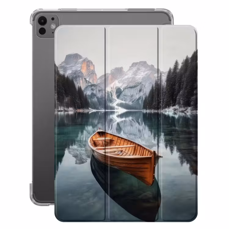 iPad-Hülle - Boot - Berge - Natur - Wasser — 1