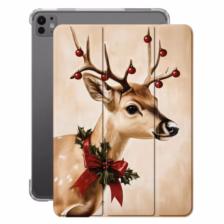 iPad-Hülle - Geweih - Weihnachten - Rentier - Rot — 1