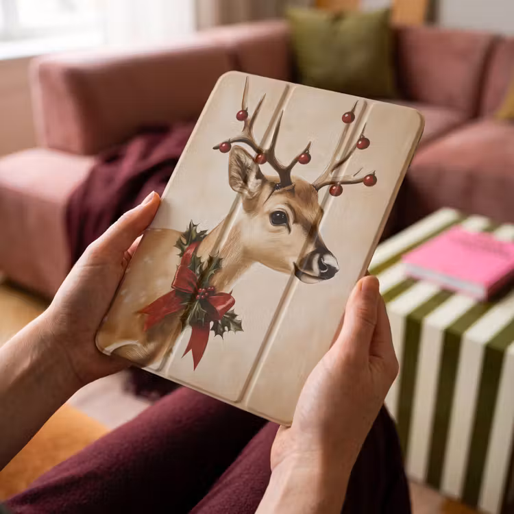 iPad-Hülle - Geweih - Weihnachten - Rentier - Rot — 4