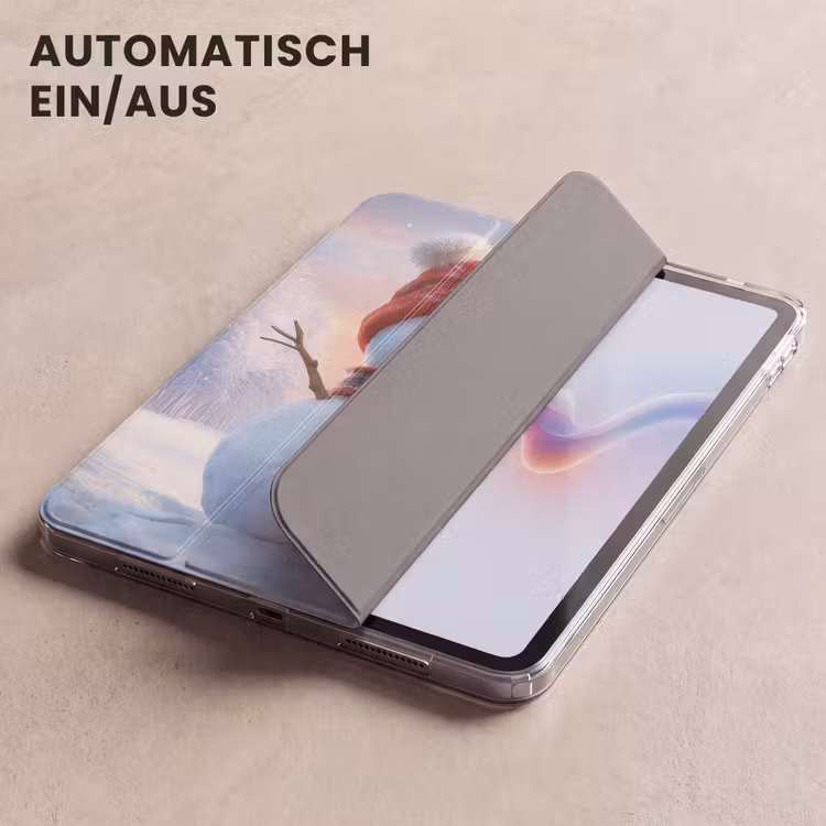 iPad-Hülle - Schneemann - Sonnenuntergang - Weiß — 5