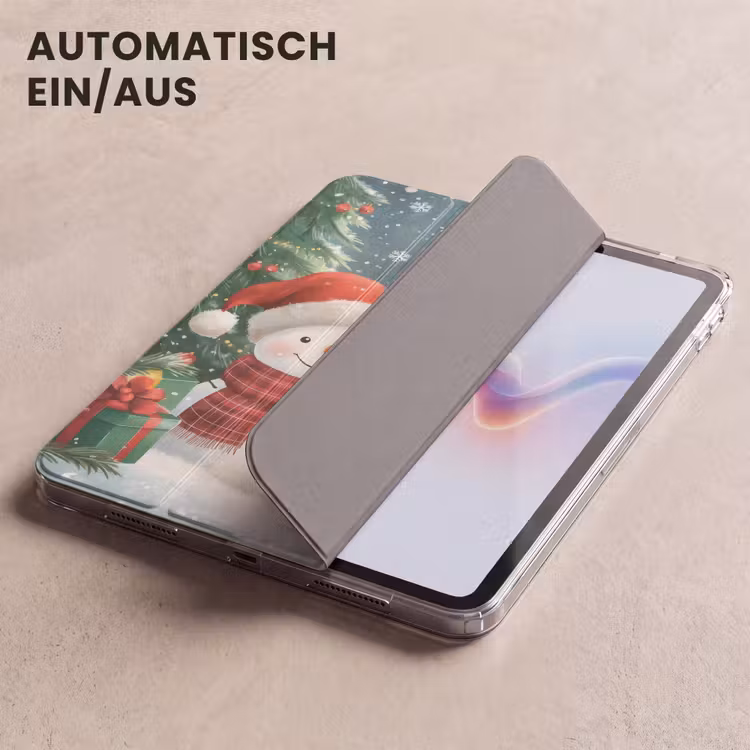 iPad-Hülle - Schneemann - Weihnachtsschnee - Grün - Rot — 5