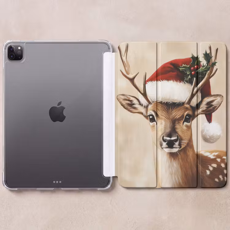 iPad-Hülle - Weihnachten - Hirsch - Geweih - Rot — 6