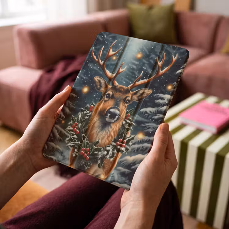 iPad-Hülle - Weihnachten - Magie - Wald - Farbenfroh — 4