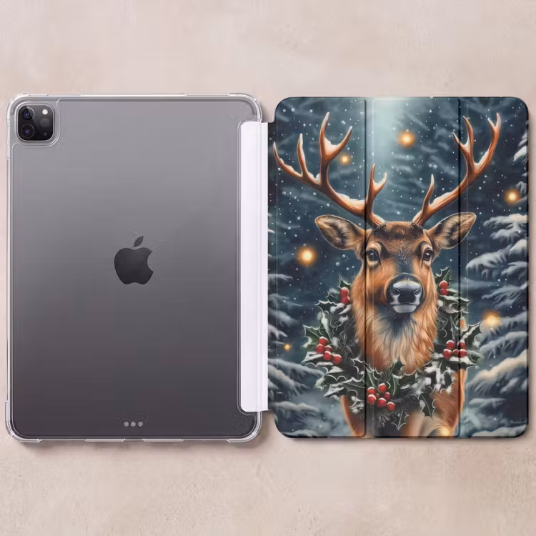 iPad-Hülle - Weihnachten - Magie - Wald - Farbenfroh — 6