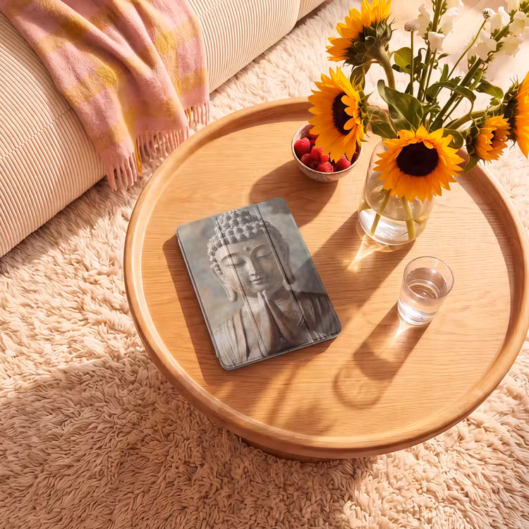 iPad-Hülle - Buddha - Statue - Braun - Ruhe — 2
