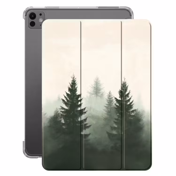 iPad-Hülle - Fichte - Bäume - Grün - Beige — 1