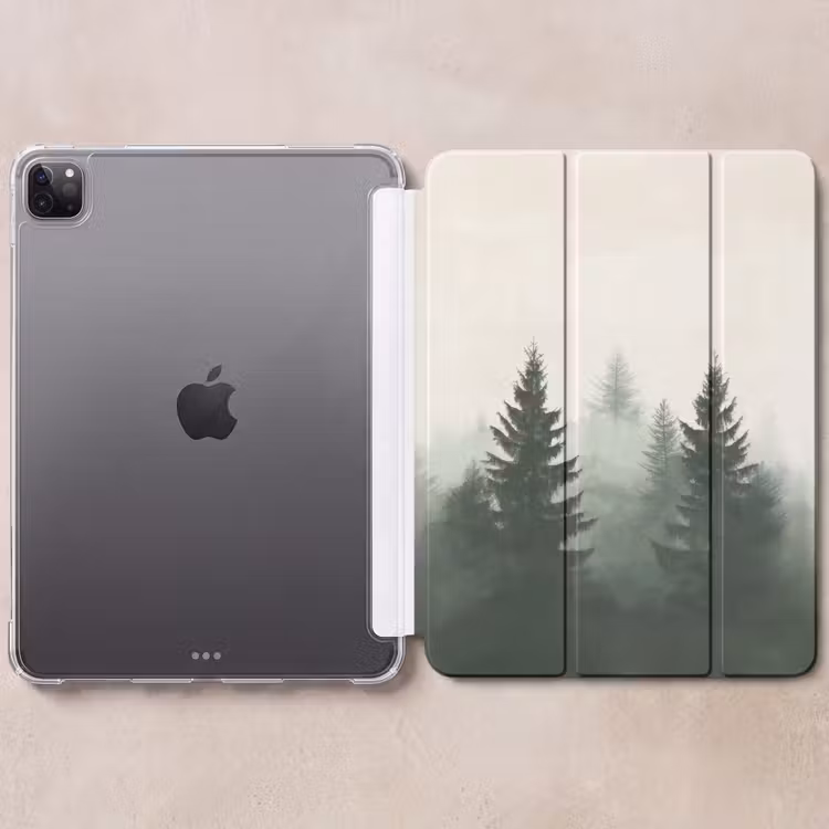 iPad-Hülle - Fichte - Bäume - Grün - Beige — 6