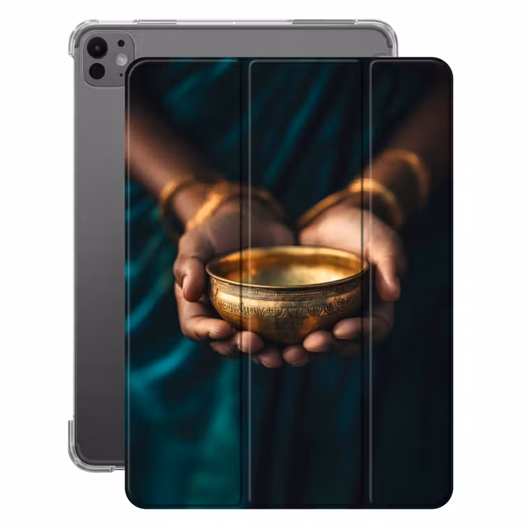 iPad-Hülle - Gold - Schale - Blau — 1